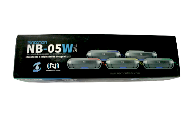 Bocina Necnon Nb-05W BT Bluetooth Gris Con Amarillo