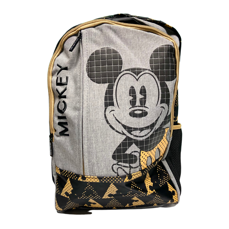 Mochila Disney Mickey Mouse Con Puntos Gris Original