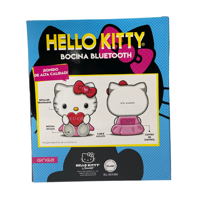 Bocina Peluche Hello Kitty BT Bluetooth Kiss & Love - Imagen 6