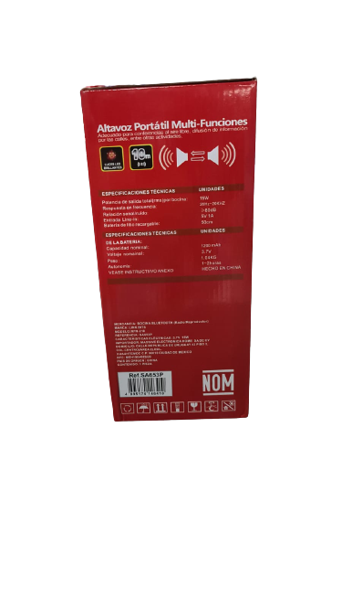 Bocina Portátil De 6.5" Luces LED Link Bits Sa-653P BT Bluetooth Negro - Imagen 2