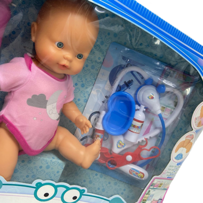 Muñeca Bebé Dr Falca Con Kit Médico - Imagen 2