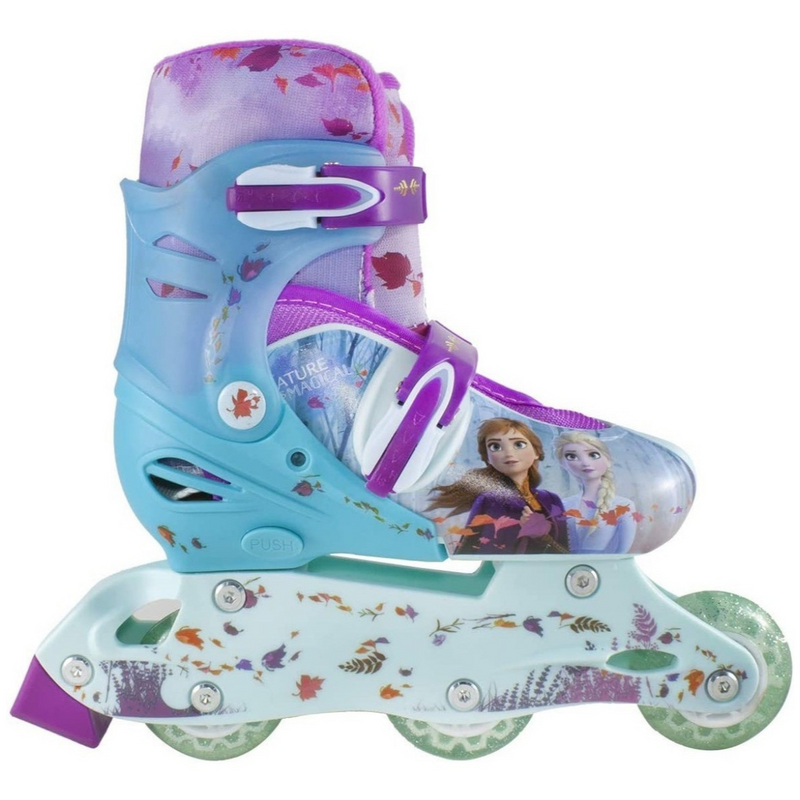 Patines En Linea Frozen Ajustables 18-21 Con Luz Para Niña - Imagen 2