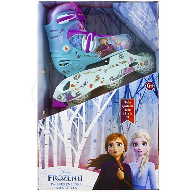 Patines En Linea Frozen Ajustables 18-21 Con Luz Para Niña - Imagen 5