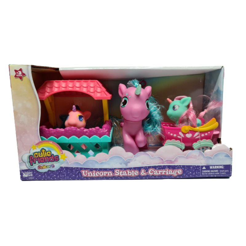 Mini Set De Establo y Carruaje Unicornios Pony Cutie Friends