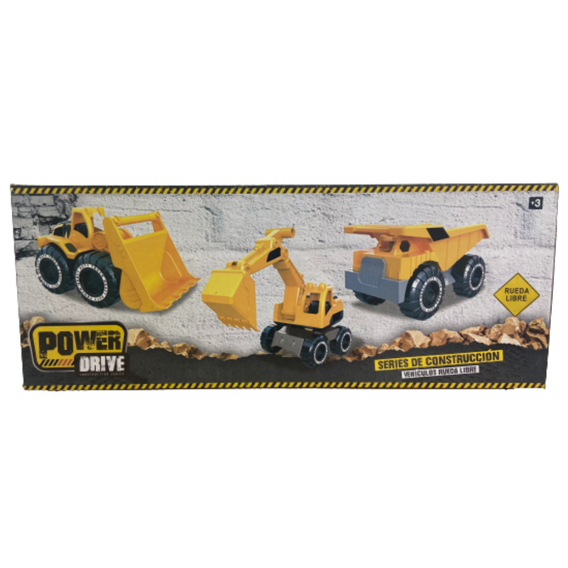 Set Carros De Construcción Volteo Y Pala Power Drive - Imagen 3