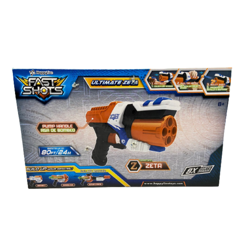 Lanzador De Dardos Pistola Fast Shots Ultimate Zeta 8 Dardos - Imagen 2