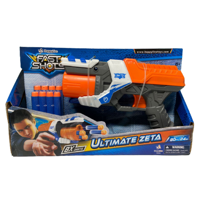 Lanzador De Dardos Pistola Fast Shots Ultimate Zeta 8 Dardos