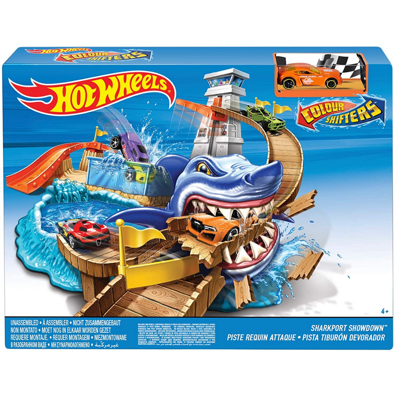 Pista Batalla En Playa Tiburón Mattel Hot Wheels - Imagen 6