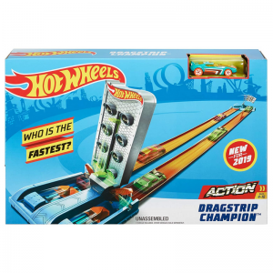 Hot Wheels Campeón Pista De Aceleración De Carreras + 1 Carrito