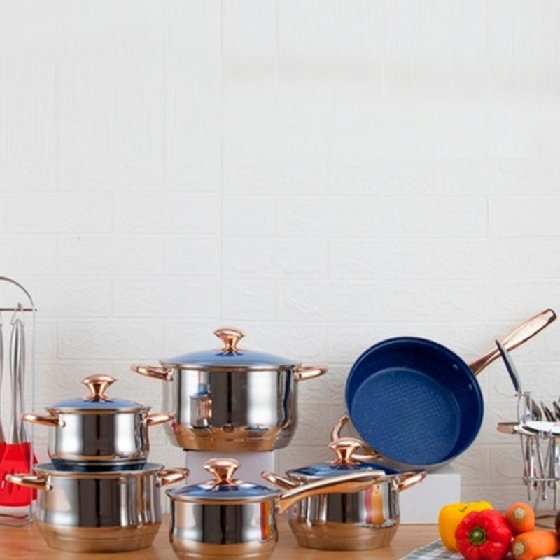 Batería De Cocina 12 Piezas Acero Inoxidable Anabella Royal Haus - Imagen 2
