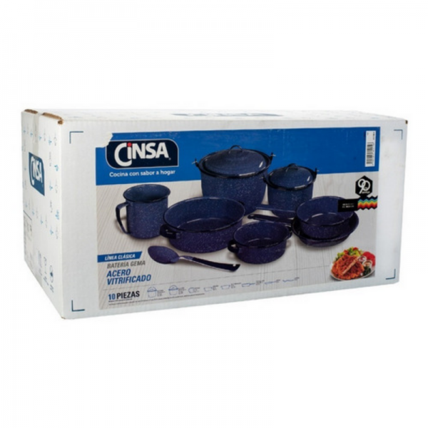 Batería De Cocina Gema Lila Azul 10 Piezas Cinsa - Imagen 2