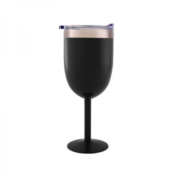 Copa Termo 13 Oz Negro Premium Acero Inoxidable