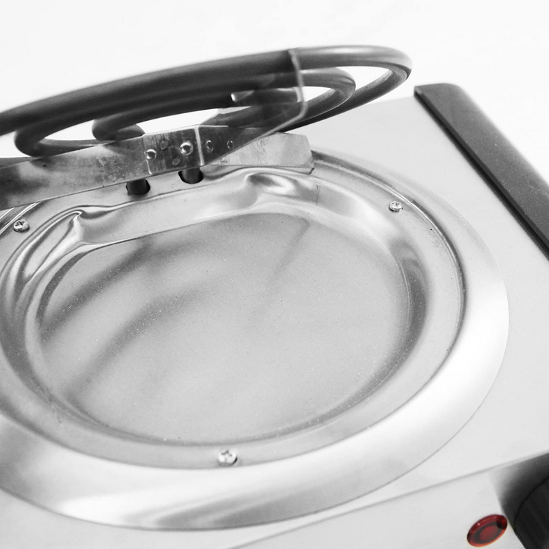 Parrilla Eléctrica Doble Quemador Acero Inoxidable Elite Cuisine - Imagen 3