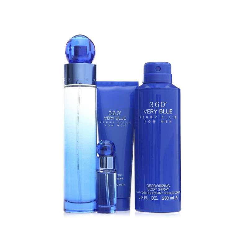 Set Perry Ellis 360 Very Blue 4 Piezas Para Caballero - Imagen 2