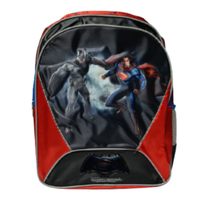Mochila Dc Comics Batman Vs Superman Volando Negro Y Rojo Original