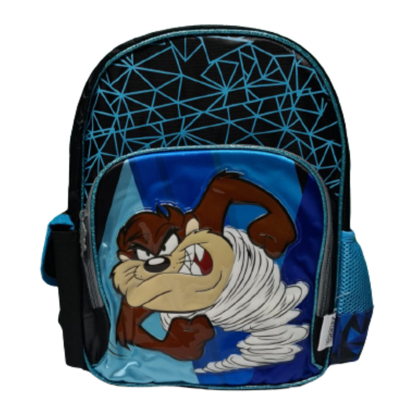 Mochila Kinder Taz Negro Y Azul Original