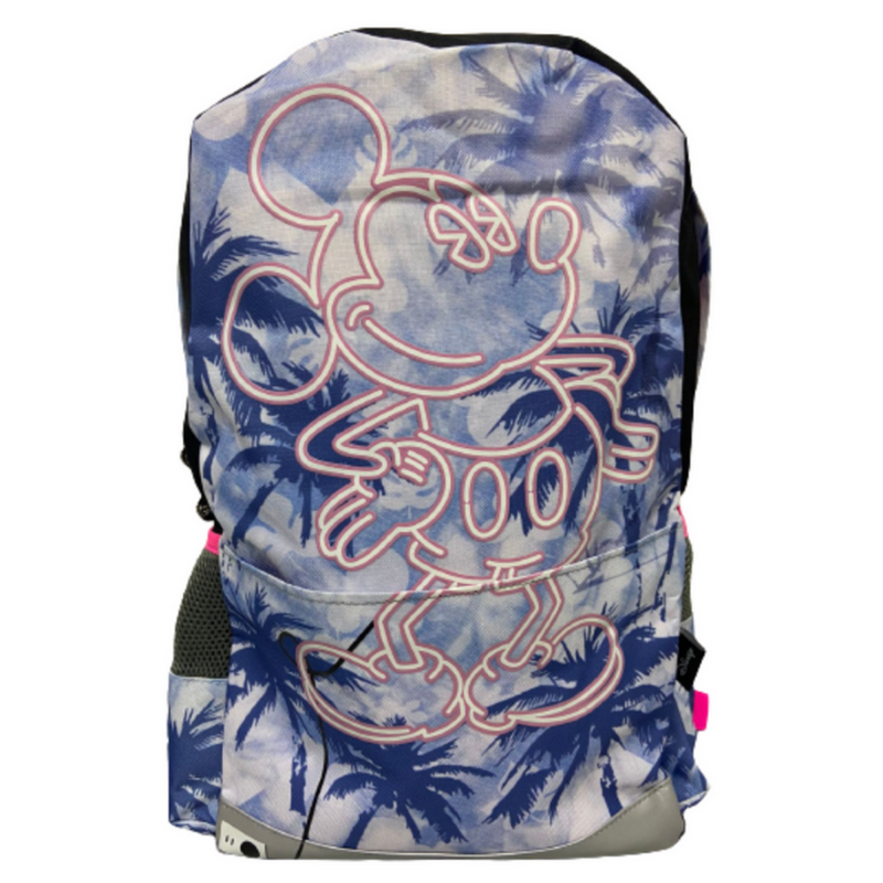 Mochila Disney Mickey Mouse Palmeras Azul Original