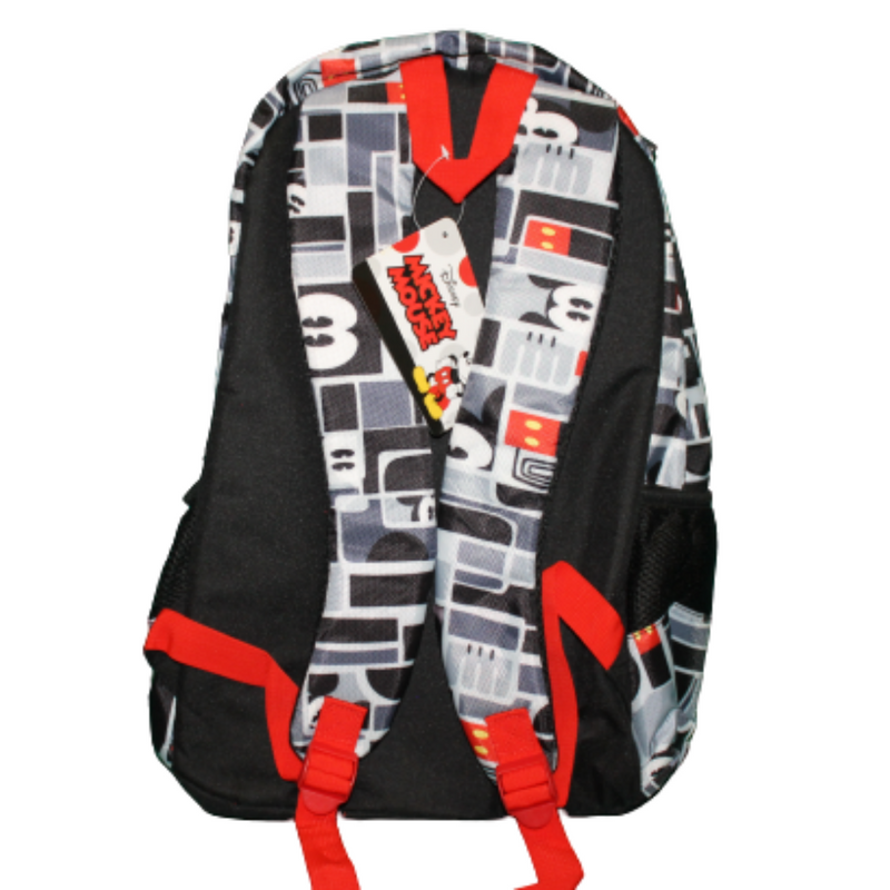 Mochila Disney Mickey Mouse Cuadros Gris Original - Imagen 2