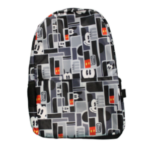 Mochila Disney Mickey Mouse Cuadros Gris Original