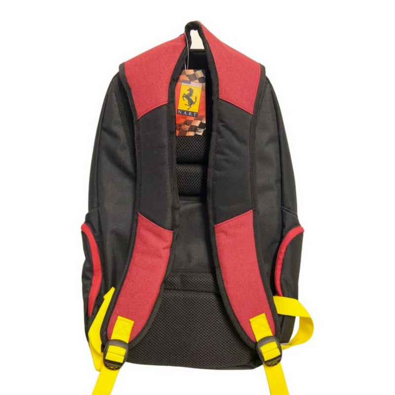 Mochila Nart Con Broches Amarillo Y Rojo Original - Imagen 2