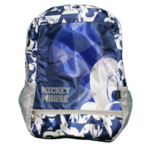 Mochila Disney Mickey Mouse Con Caritas Azul Y Gris Original
