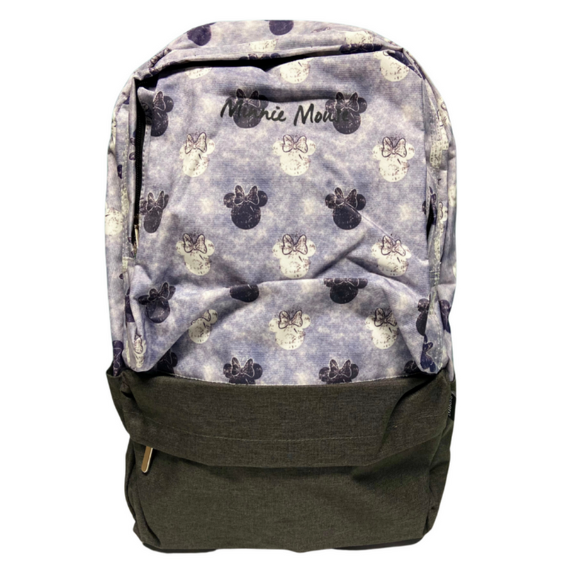 Mochila Disney Minnie Estopeada Celeste Y Negro