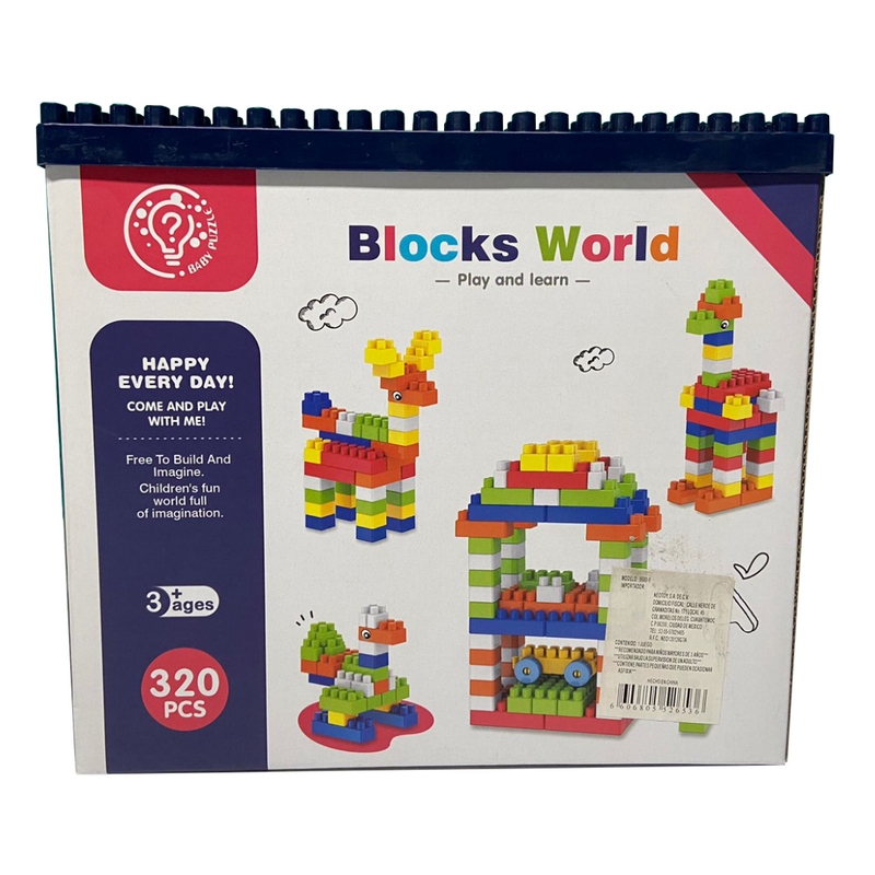 Blocks De 320 Piezas Con Stickers Rosa - Imagen 4