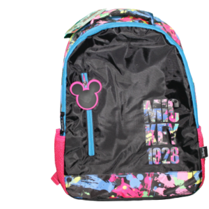 Mochila Disney Mickey Mouse 1928 Cierre Vertical Celeste Original