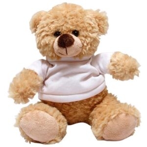 OSO DE PELUCHE CON PLAYERA EN COLOR BLANCO